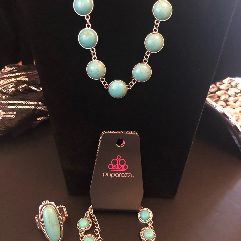 Necklaces with matching earrings and bracelet ring